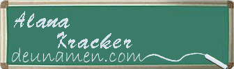 Alana Kracker Visitenkarte